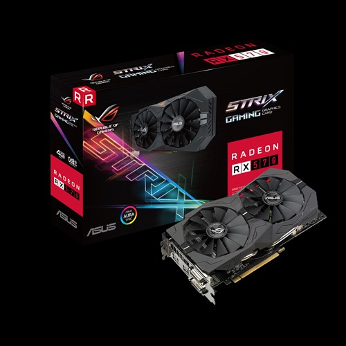 Asus ROG STRIX-RX570-o4G-GAMING - 4Gb Oc - Aura sync RGB Lighting